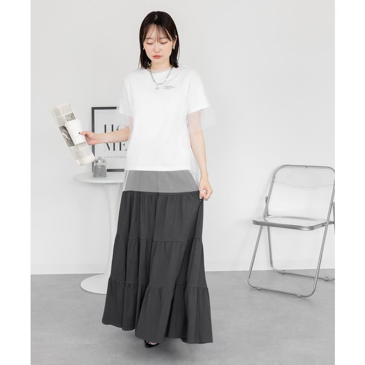aity アイティ 4段ティアードマキシスカート | Fashion Letter | 詳細画像8 