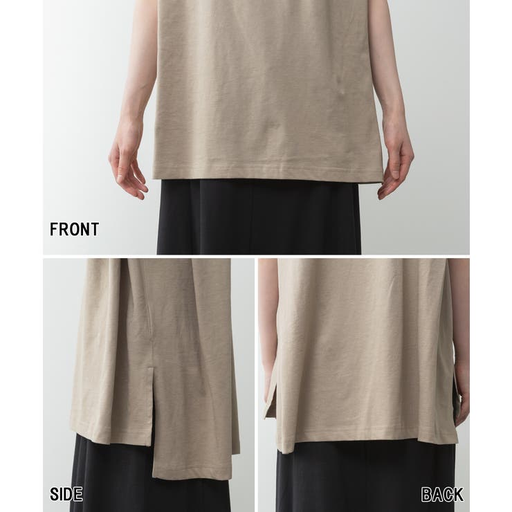 aity アイティ 肩タックノースリーブボートネックTシャツ | Fashion Letter | 詳細画像20 