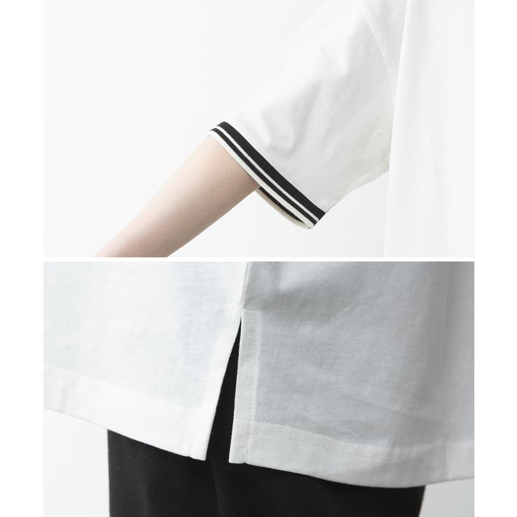 aity アイティ 配色袖リブライン入りTシャツ | Fashion Letter | 詳細画像6 