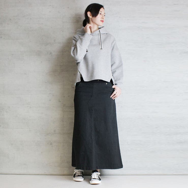 aity アイティ ウエストリブストレッチツイルロングスカート | Fashion Letter | 詳細画像2 