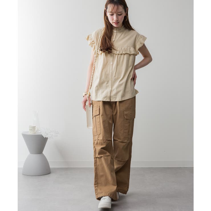 aity アイティ ツイルワイドカーゴパンツ | Fashion Letter | 詳細画像12 