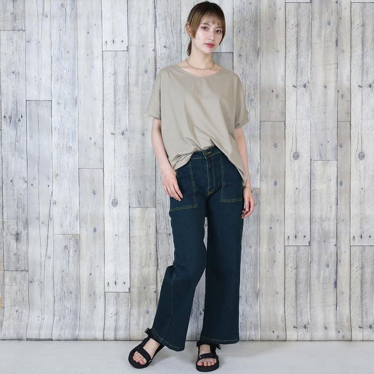 aity アイティ デニムワイドベイカーパンツ | Fashion Letter | 詳細画像14 