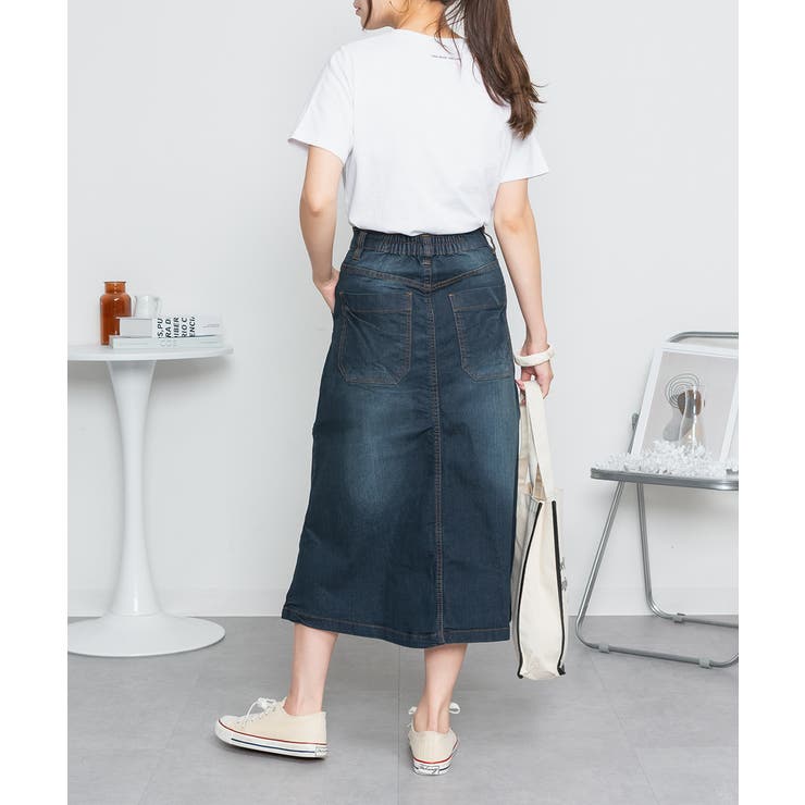 aity アイティ ストレッチデニムベイカースカート | Fashion Letter | 詳細画像13 