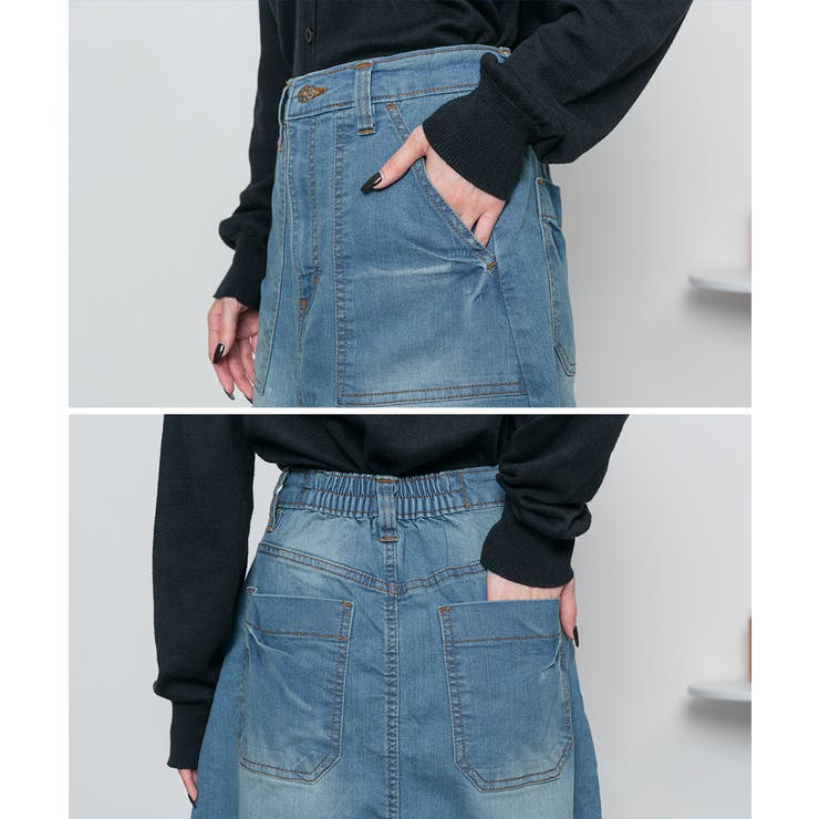 aity アイティ ストレッチデニムベイカースカート | Fashion Letter | 詳細画像14 