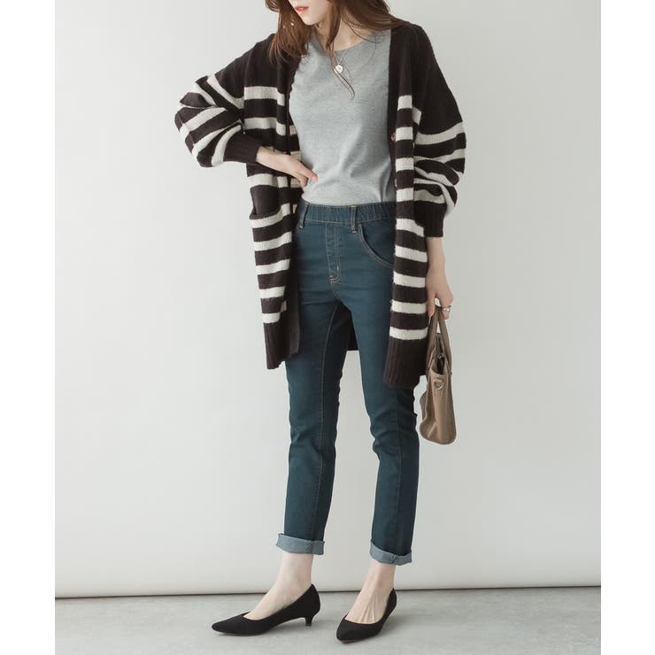 ワンウォッシュネイビー | aity アイティ 紐付きゴムウエスト | Fashion Letter