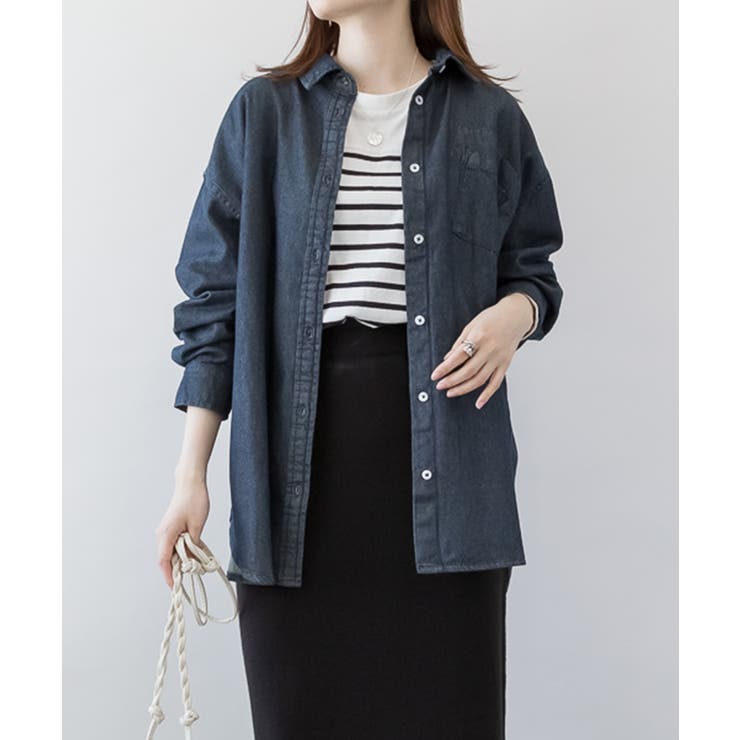 ワンウォッシュネイビー | aity アイティ オーバーサイズ | Fashion Letter