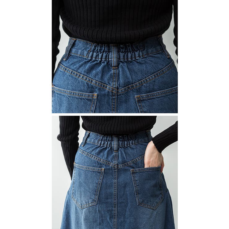 aity アイティ サイドタックデニムロングフレアスカート | Fashion Letter | 詳細画像18 