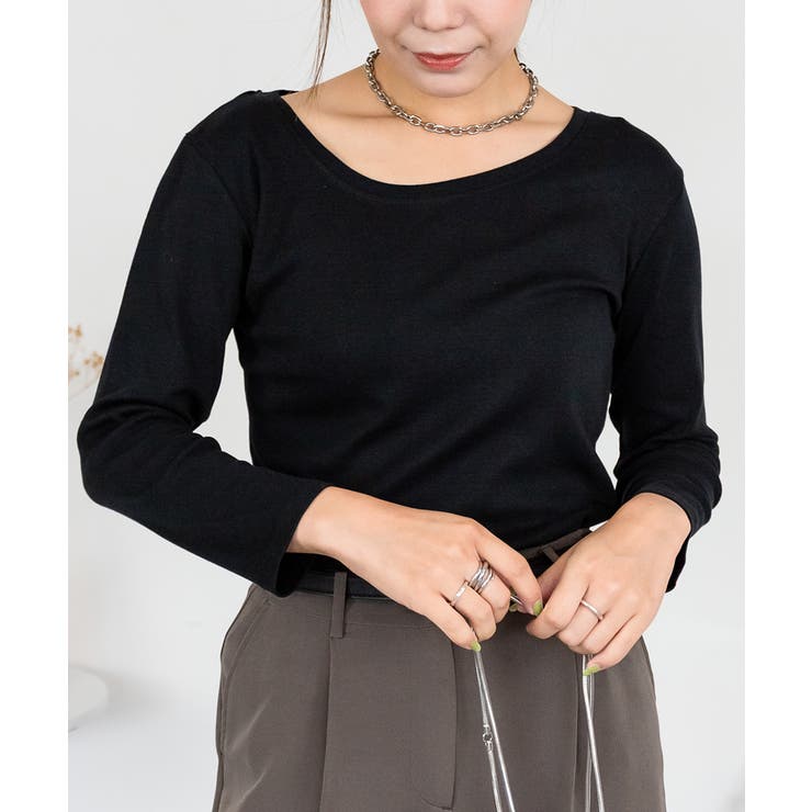 aity アイティ Uネック8分袖スリーブ | Fashion Letter | 詳細画像3 