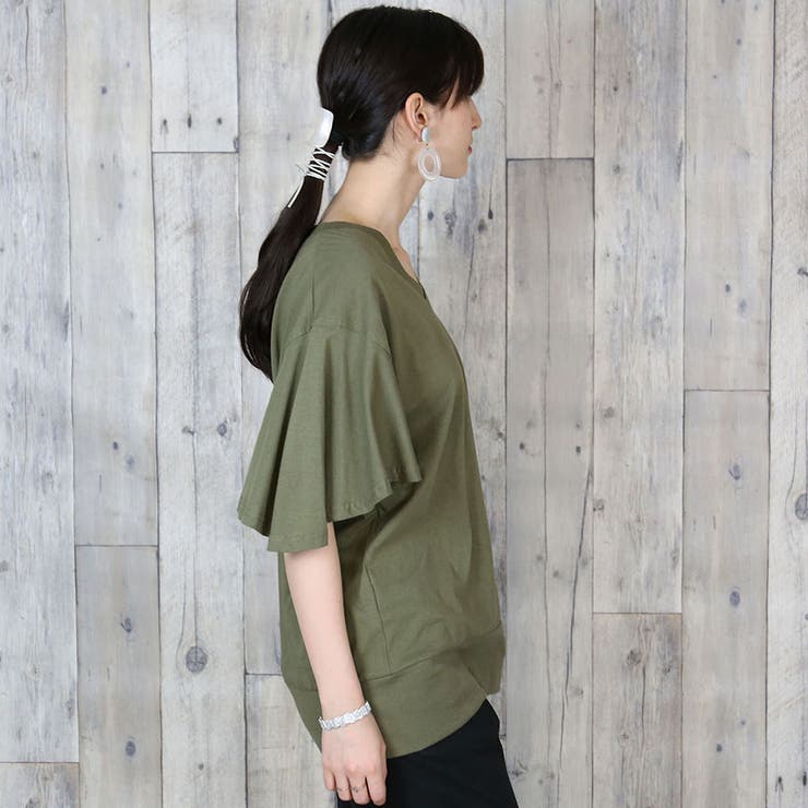 カーキ | aity アイティ ボリュームフレア袖 | Fashion Letter