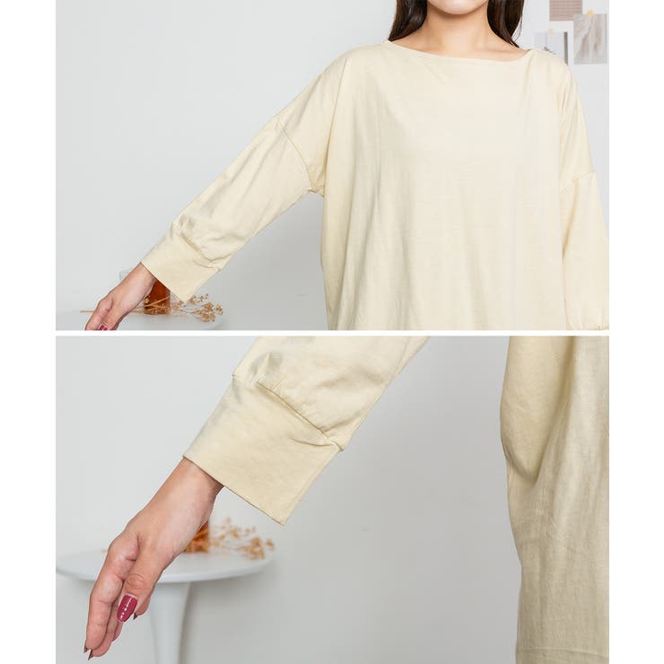 aity アイティ アシメトリー裾タックロングスリーブTシャツ | Fashion Letter | 詳細画像17 