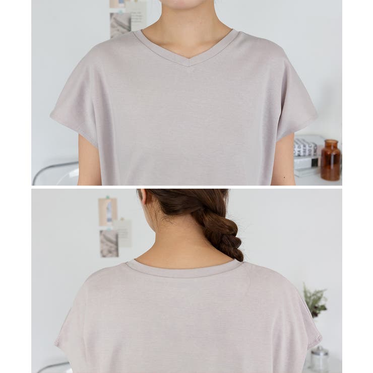 aity アイティ VネックフレンチTシャツ | Fashion Letter | 詳細画像15 