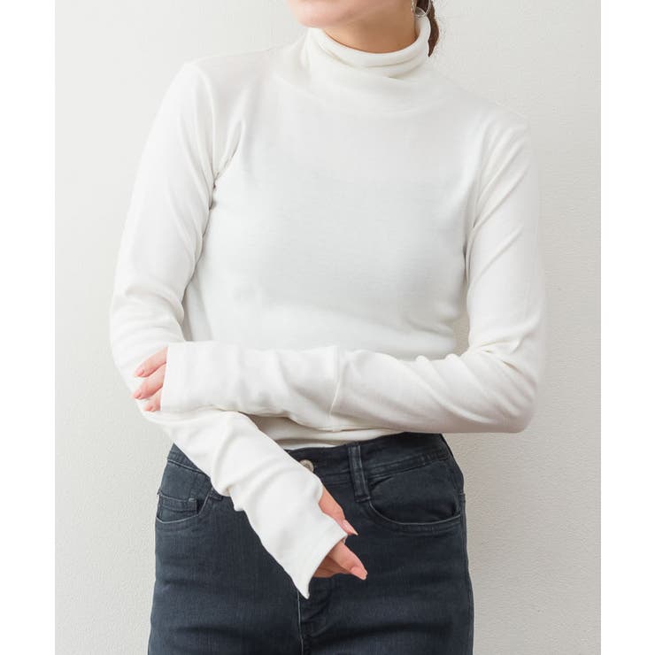 aity アイティ ハイネック指穴付きカットソー | Fashion Letter | 詳細画像4 