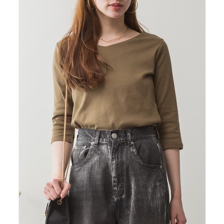 aity アイティ Vネック7分袖カットソー | Fashion Letter | 詳細画像8 