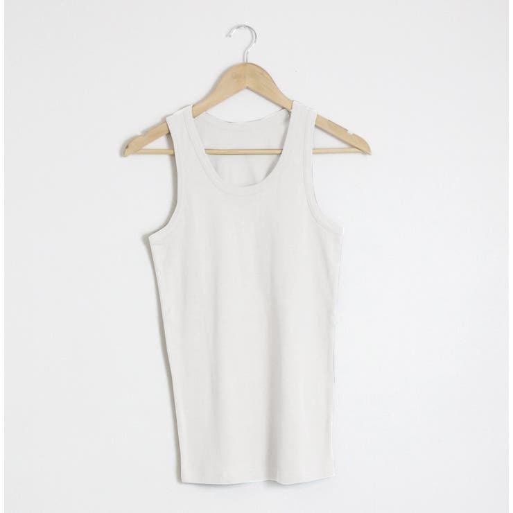 オフホワイト | aity アイティ コットンフライスタンクトップ | Fashion Letter