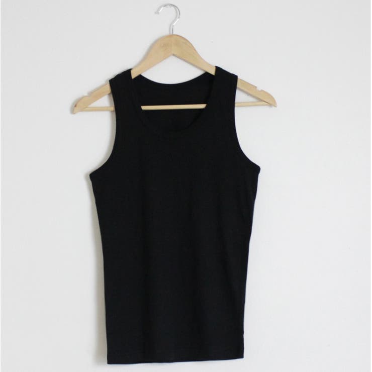 ブラック | aity アイティ コットンフライスタンクトップ | Fashion Letter
