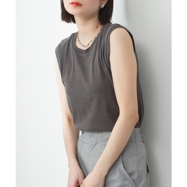 aity アイティ ラウンドネックノースリーブトップス | Fashion Letter | 詳細画像5 