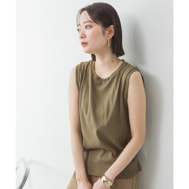 aity アイティ ラウンドネックノースリーブトップス | Fashion Letter | 詳細画像9 