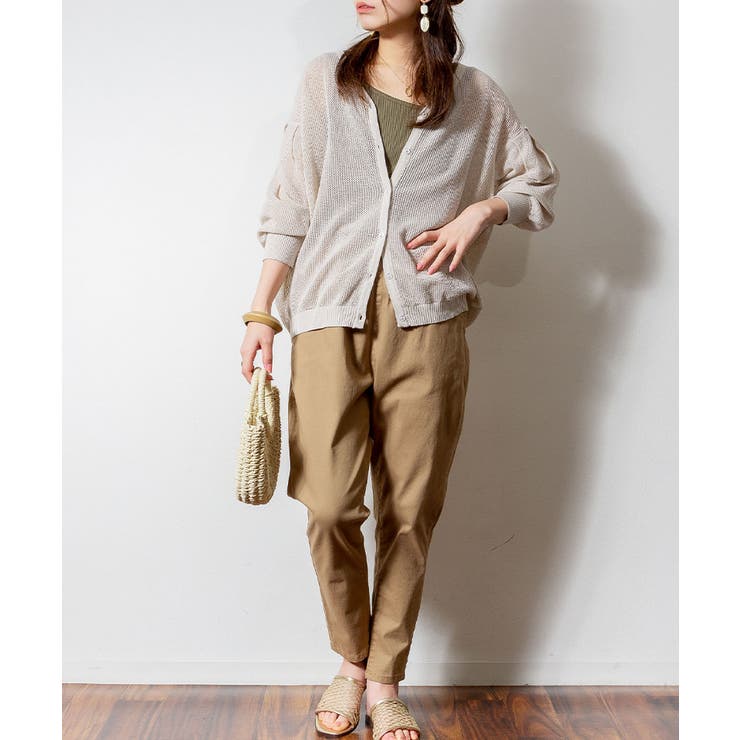 aity アイティ メッシュ編みVネック7分袖カーディガン | Fashion Letter | 詳細画像12 