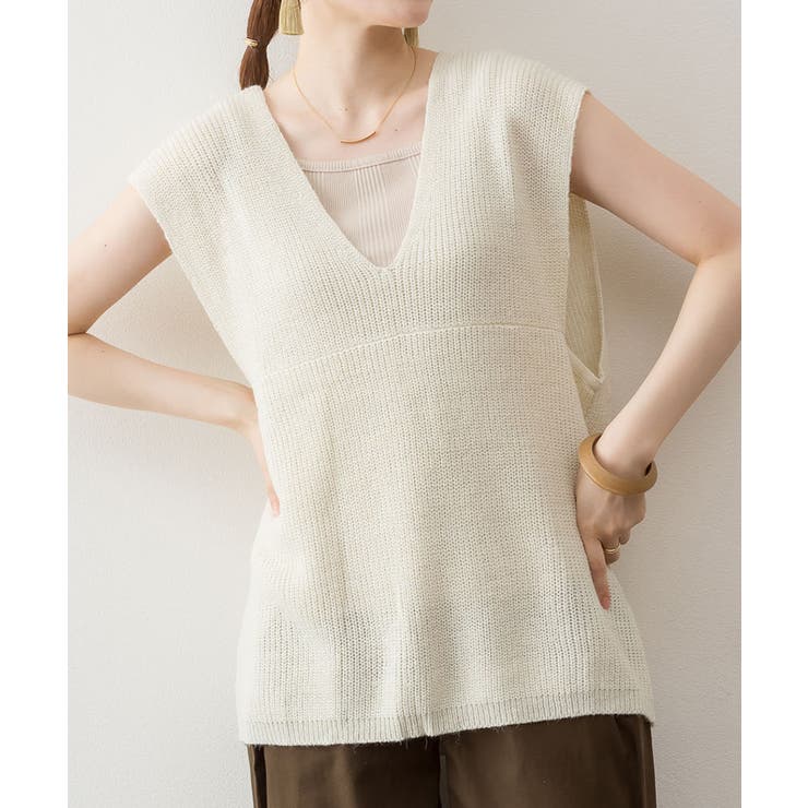 aity アイティ 深Vネックニットベスト | Fashion Letter | 詳細画像9 