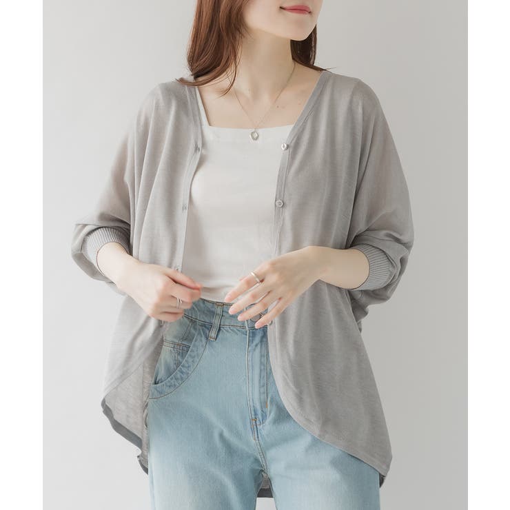 グレー | aity アイティ ロング丈ボレロカーディガン | Fashion Letter