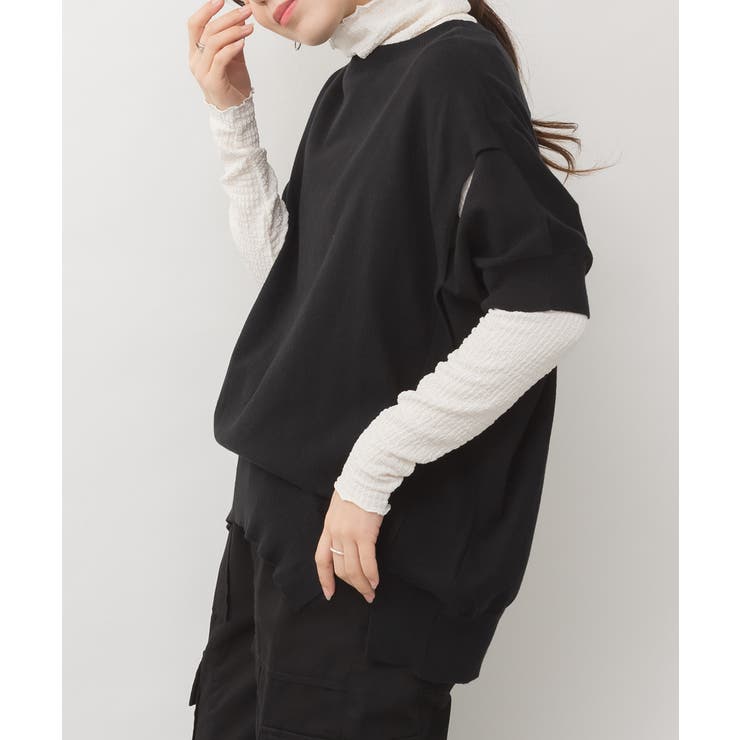 aity アイティ カットアウトラウンドネック5分袖 | Fashion Letter | 詳細画像8 