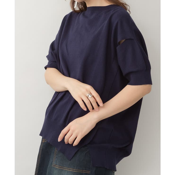 aity アイティ カットアウトラウンドネック5分袖 | Fashion Letter | 詳細画像13 