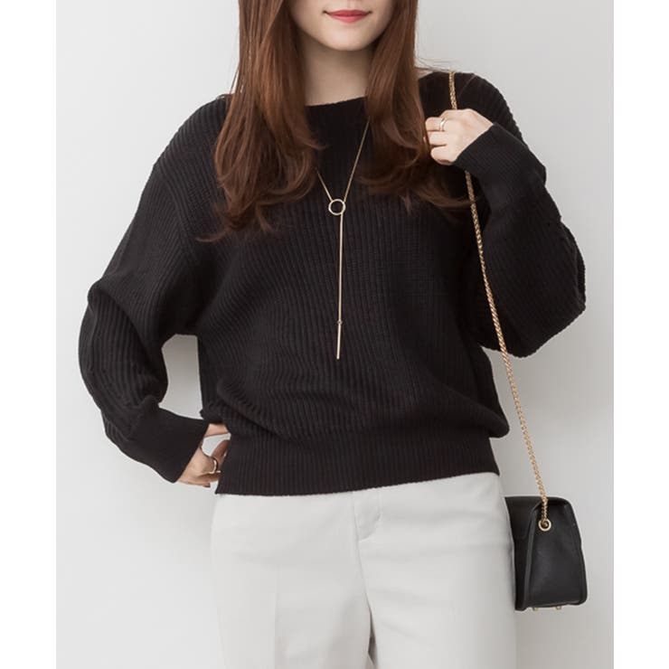 aity アイティ ボートネック畔編みセーター | Fashion Letter | 詳細画像3 