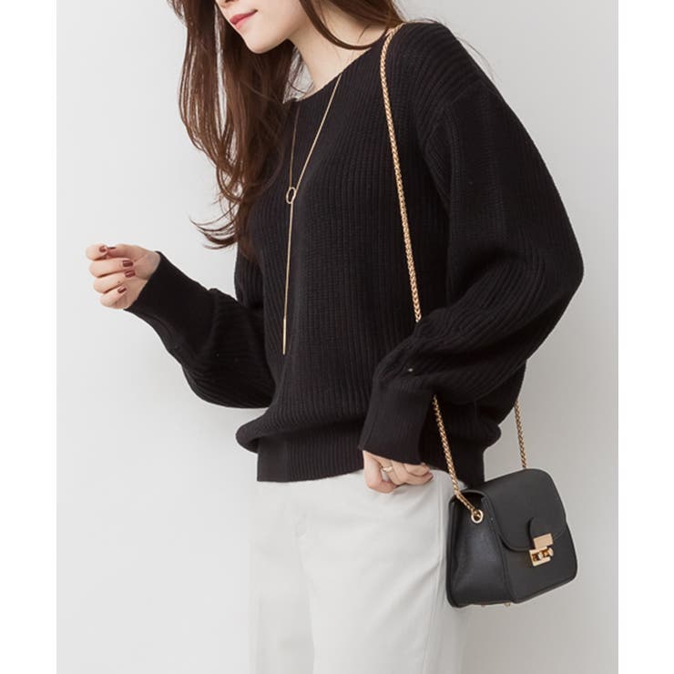 aity アイティ ボートネック畔編みセーター | Fashion Letter | 詳細画像4 