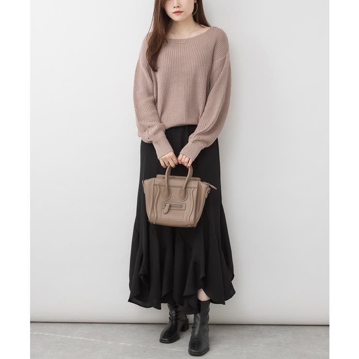 aity アイティ ボートネック畔編みセーター | Fashion Letter | 詳細画像11 