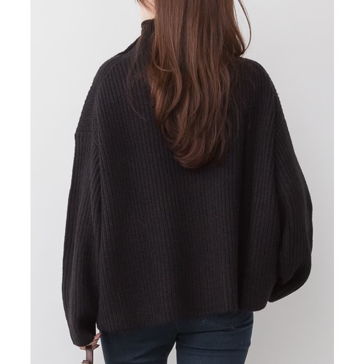 aity アイティ バルキーサイドボタンハイネックセーター | Fashion Letter | 詳細画像5 