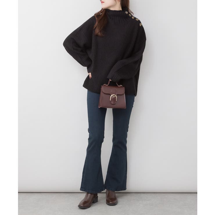 aity アイティ バルキーサイドボタンハイネックセーター | Fashion Letter | 詳細画像6 