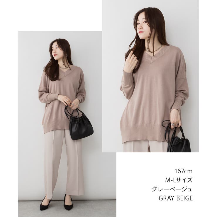 aity アイティ Vネックリブドルマンセーター | Fashion Letter | 詳細画像8 