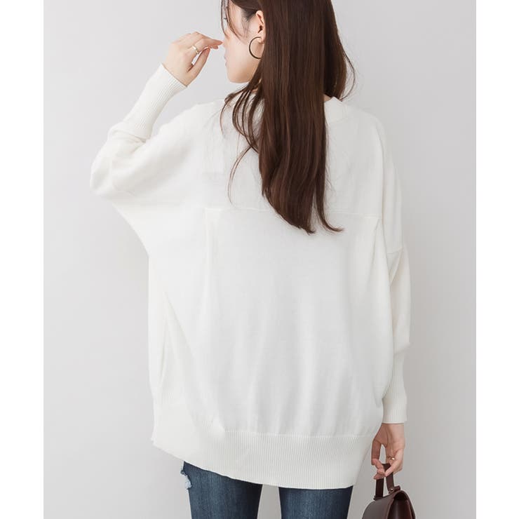 aity アイティ Vネックリブドルマンセーター | Fashion Letter | 詳細画像14 