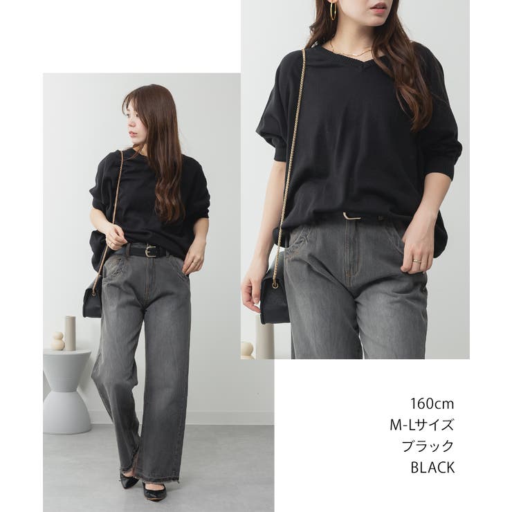 aity アイティ ドルマンシルエット5分袖サマーニット | Fashion Letter | 詳細画像2 