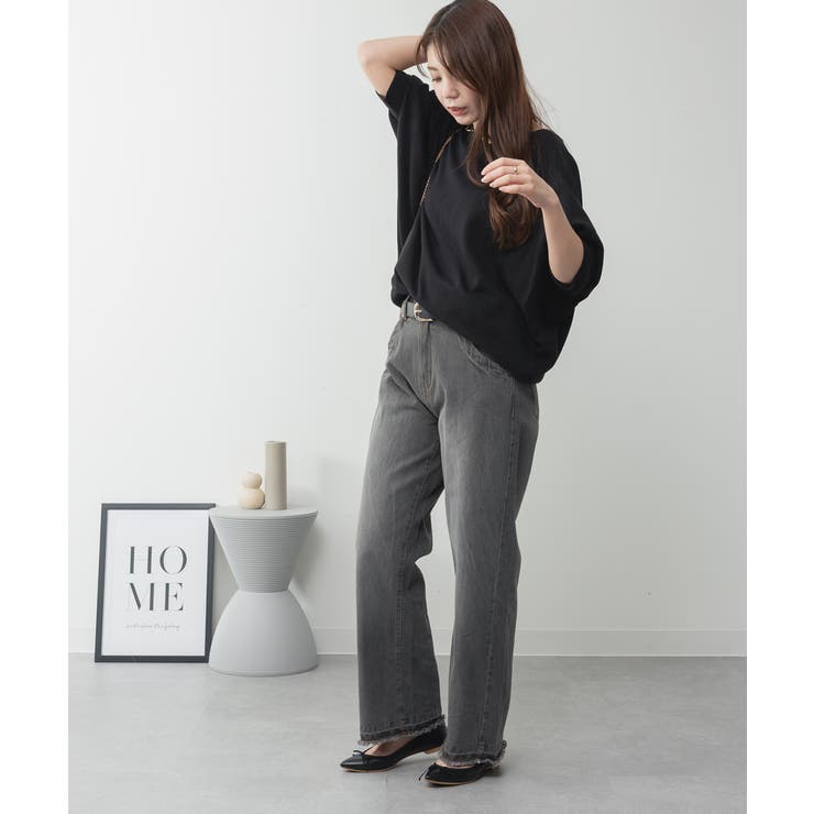 aity アイティ ドルマンシルエット5分袖サマーニット | Fashion Letter | 詳細画像3 