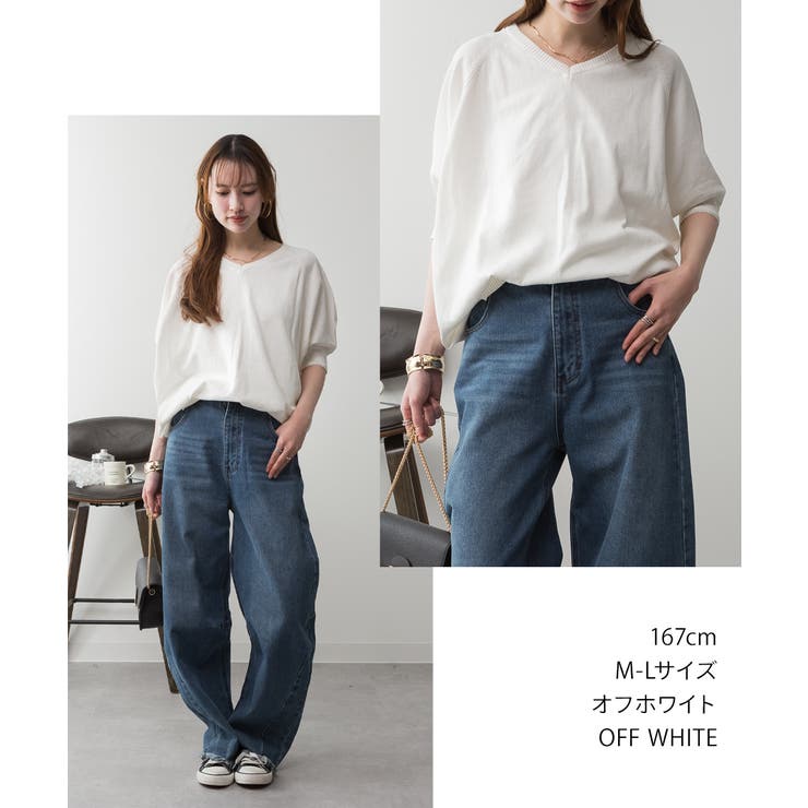 aity アイティ ドルマンシルエット5分袖サマーニット | Fashion Letter | 詳細画像5 