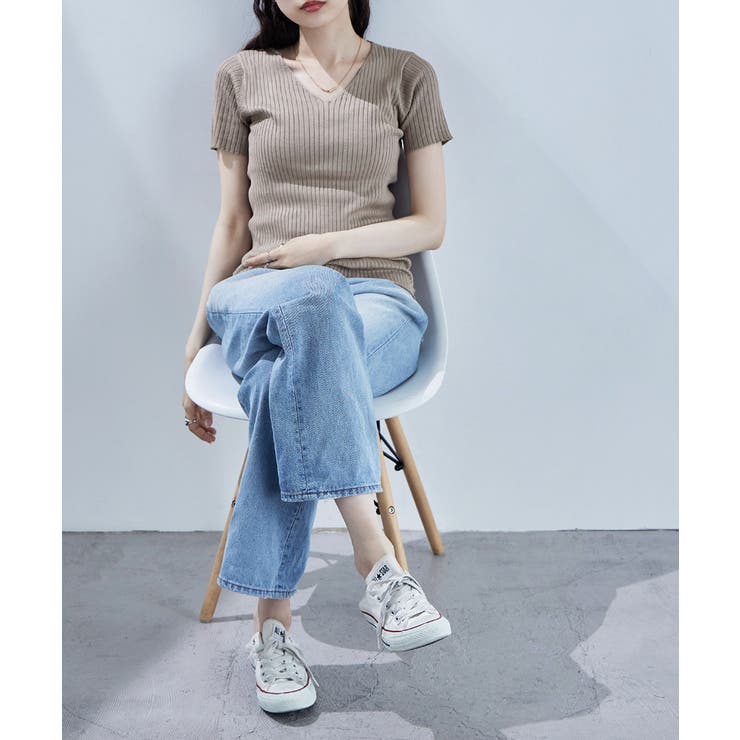 etoll エトル Vネックリブサマーニット | Fashion Letter | 詳細画像9 