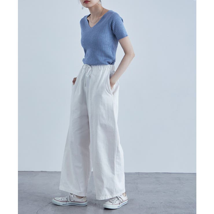 etoll エトル Vネックリブサマーニット | Fashion Letter | 詳細画像15 