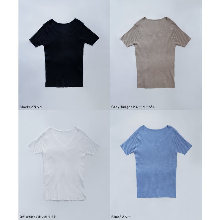 etoll エトル Vネックリブサマーニット | Fashion Letter | 詳細画像18 