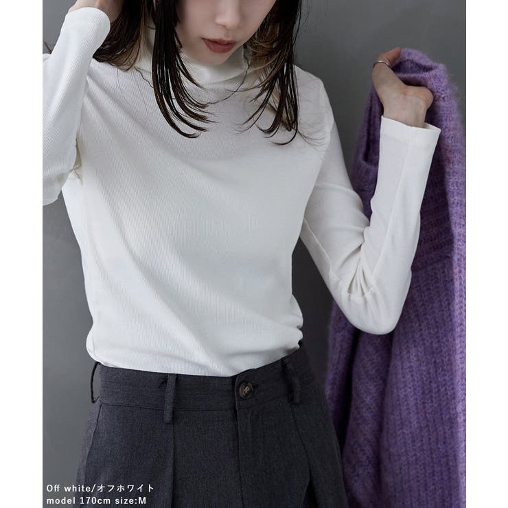etoll エトル ハイネックコットンリブトップス | Fashion Letter | 詳細画像6 