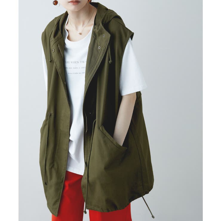 Etoll エトル ツイルミリタリーフードベスト 品番 Ft Fashion Letter ファッションレター のレディース ファッション通販 Shoplist ショップリスト