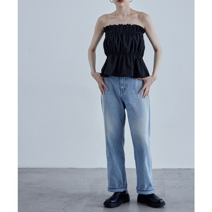 etoll エトル リネンタッチギャザーベアトップ | Fashion Letter | 詳細画像12 