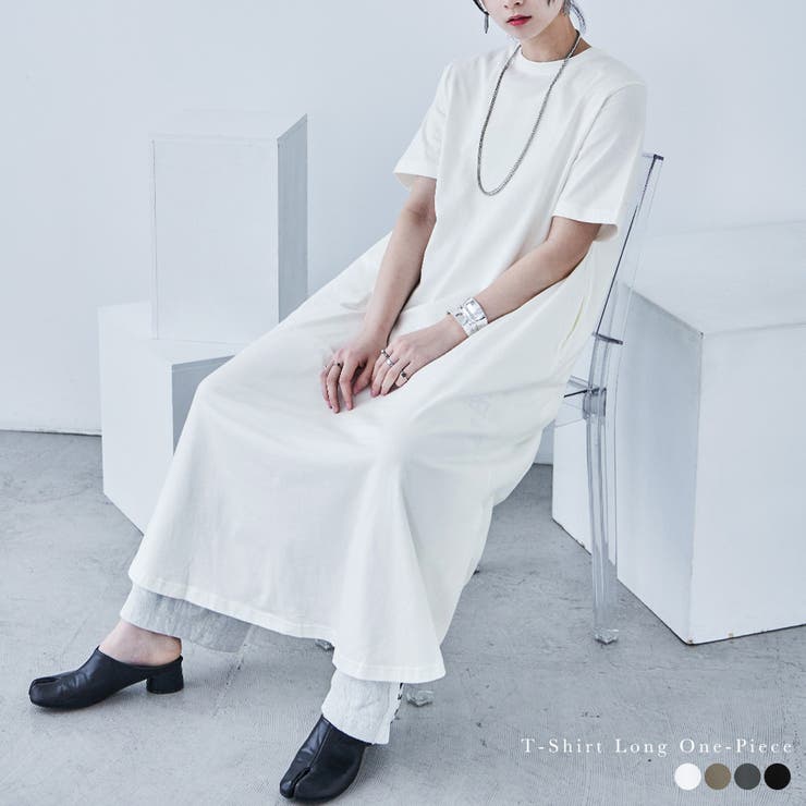 天竺 Tシャツワンピース ワンピース[品番：FT000008576]｜Fashion