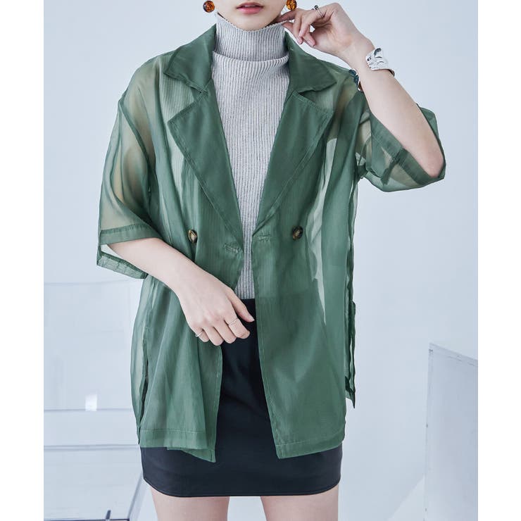 【美品】 G/FORE ⭐︎ 半袖 ジャケット オーガンジー シアージャケット 半袖[品番：FT000008569