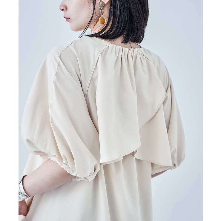 バックケープワンピース ライトシャークスキン ワンピース | Fashion Letter | 詳細画像3 