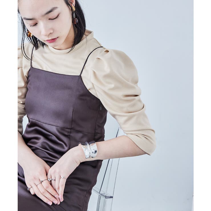 ポンチ パワーショルダー トップス[品番：FT000008609]｜Fashion