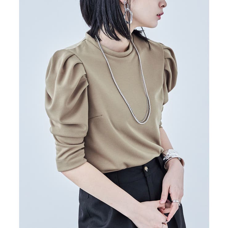 ポンチ パワーショルダー トップス[品番：FT000008609]｜Fashion