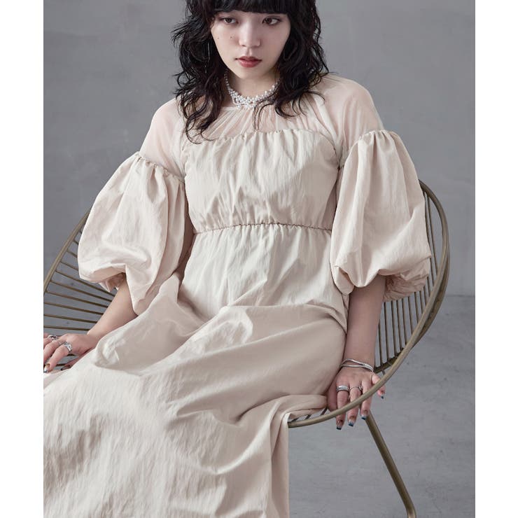 エクリュ | aity アイティ タフタ×チュール | Fashion Letter