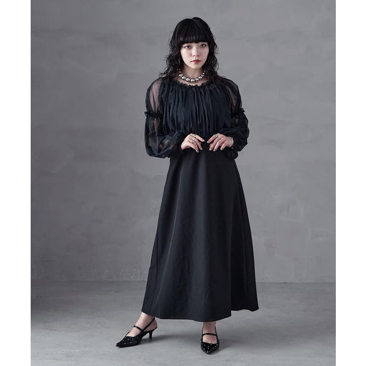 aity アイティ チュールバルーン袖ブラウス×キャミワンピ | Fashion Letter | 詳細画像12 