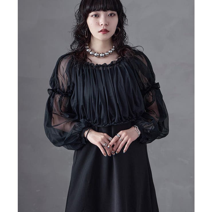 aity アイティ チュールバルーン袖ブラウス×キャミワンピ | Fashion Letter | 詳細画像14 